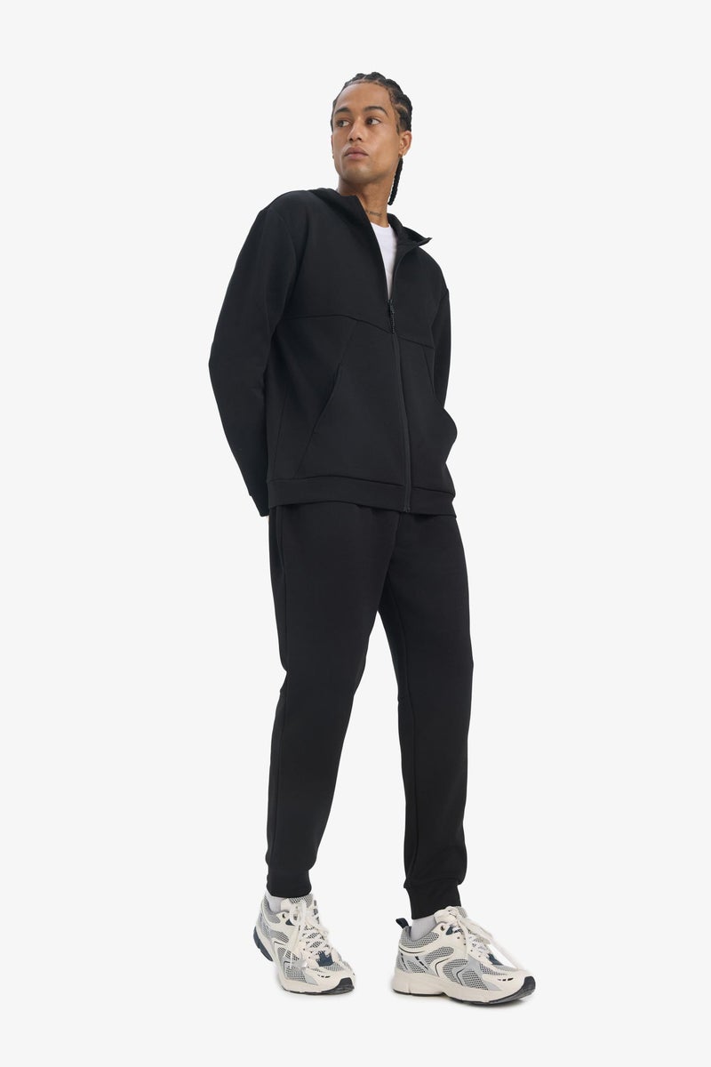 DeFacto Black Man DeFactoFit Slim Fit Standard Leg Scuba Fabric Jogger Sweatpants Casual - Image 5